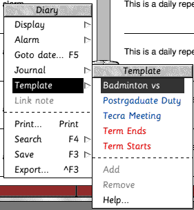 Alarm templates